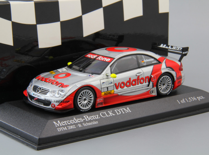 MERCEDES-BENZ CLK Coupe DTM Team Vogafone AMG B. Schneider #1 (2002), silver / red