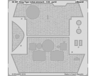 Фототравление для модели King Tiger initial zimmerit