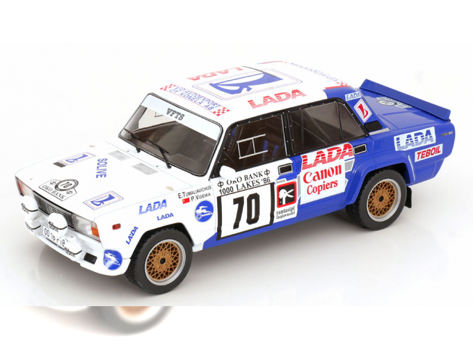 LADA 2105 Vfts №70 Rally 1000 Lakes (1986) Eugenijus Tumalevicious - Pranas Videika, White Blue