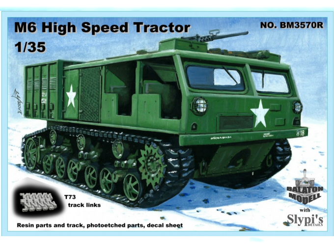 Сборная модель M6 High speed tractor w. resin track (ww2)