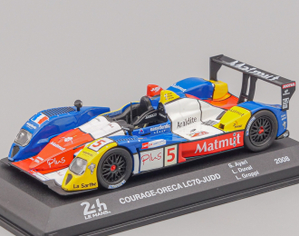 COURAGE Lc70 Judd 5.5l V10 Team Oreca Matmut №5 24h Le Mans (2008) Soheil Ayari - Loic Duval - Laurent Groppi, blue / white / red
