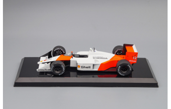 McLAREN MP4/4 Ayrton Senna #12 1988, white / orange