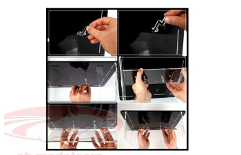 Акриловая витрина для 2 моделей автомобилей, черный