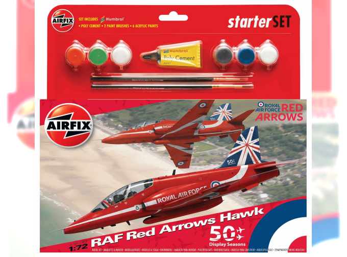 Сборная модель RAF Red Arrows Bae Hawk 50th Display Season (Starter Set)