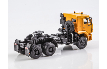 Камский грузовик 65225 седельный тягач, желтый