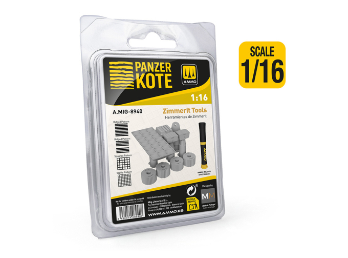 Инструмент для создания циммерита на моделях немецкой техники в 1:16 масштабе / Panzer Kote Zimmerit Tool for 1:16 WWII German Vehicles Tool