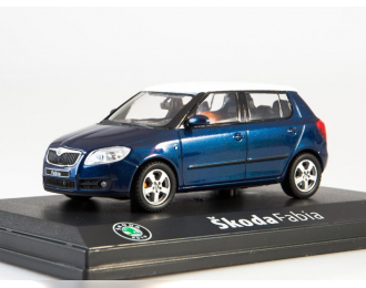 SKODA Fabia II - Storm Blue Met. with White Roof