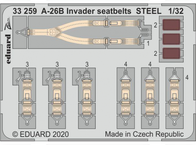 A-26B Invader стальные ремни