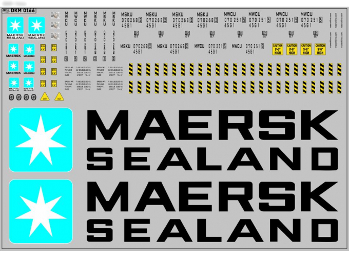 Декаль Контейнеры 40 футов Maersk Вариант 1 (200х140)