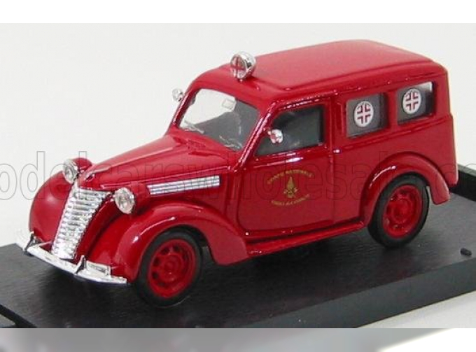 FIAT 1100 E Fire Engine Ambulance - Vigili Del Fuoco, Red