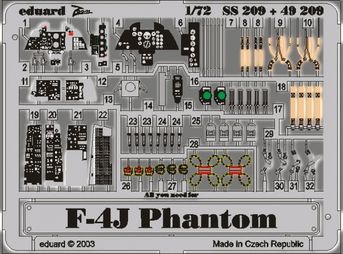 Цветное фототравление для F-4J