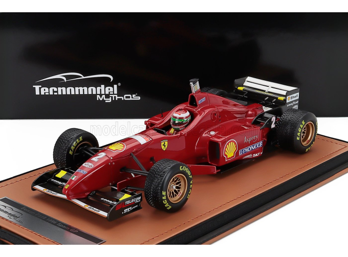FERRARI F1 F310 №2 Spanish Gp (with Pilot Figure) With Rain Tires (1996) Eddie Irvine, Red