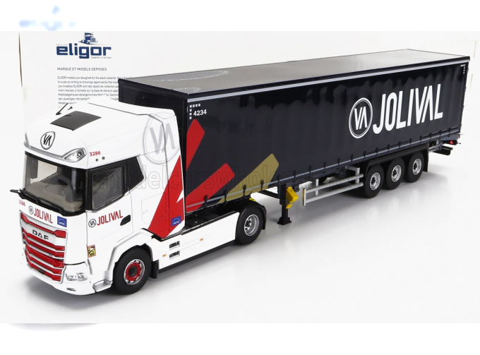 DAF Xg Truck Telonato Jolival Transports (2022), White Black