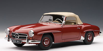 MERCEDES-BENZ 190SL (с убирающейся крышей), red