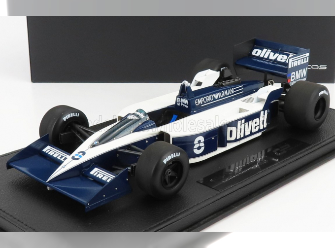 BRABHAM F1 Bt55 Bmw N 8 Season 1986 Elio De Angelis - Con Vetrina - With Showcase, Blue White