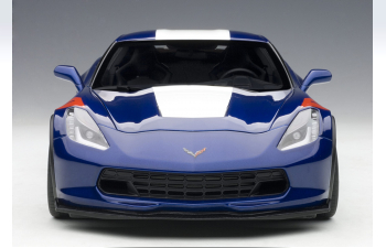 CHEVROLET Corvette C7 Grand Sport - (2017), blue / white stripes