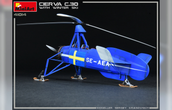 Сборная модель Вертолёт CIERVA C.30 w/ WINTER SKI