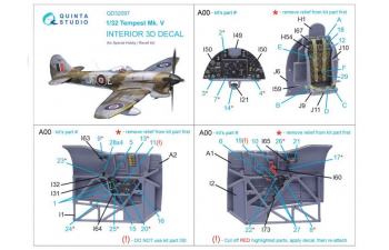 Декаль интерьера кабины Tempest Mk.V (Special Hobby/Revell)