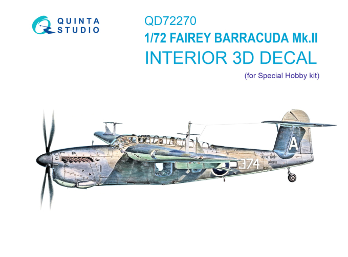 3D Декаль интерьера кабины Fairey Barracuda Mk.I (Special Hobby)