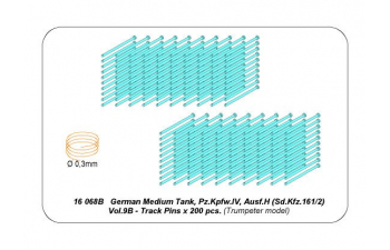 Фототравление для Panzer IV track link pins x 200 pcs.