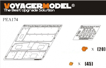 Фототравление Дополнительная броня для Pz.Kpfw.IV Ausf.D mit 75mm Kw. K.40 L/43 (для Dragon)