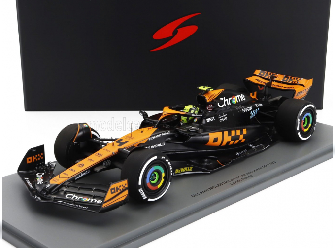 McLAREN F1 Mcl60 Team Mclaren №4 2nd Japan Gp (2023) Lando Norris, Orange Blue Black