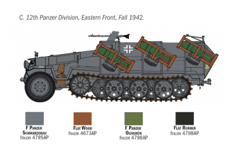 Сборная модель Бронетранспортер Sd. Kfz. 25 Wurfrahmen Stuka zu Fuss