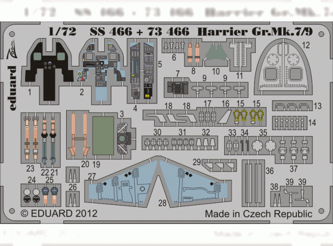 Фототравление Британский штурмовик Harrier GR.7/9