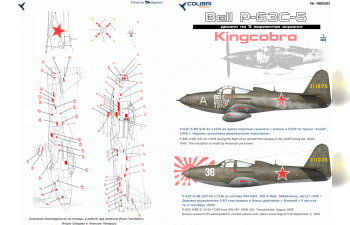 Декали Американский истребитель Bell P-63C-5 Kingcobra (В СССР)