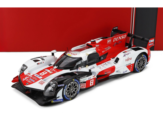 TOYOTA GR010 Hybrid #8 Team Toyota Gazoo Racing 2nd 24h LeMans Sebastien Buemi, Brendon Hartley, Ryo Hirakawa (2023), red / white