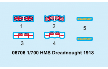 Сборная модель Британский линейный корабль Dreadnought (1918)