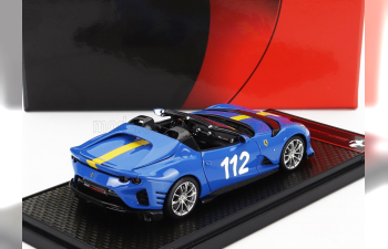 FERRARI 812 Competizione A Spider №112 (2022), French Racing Blu - Blue Yellow