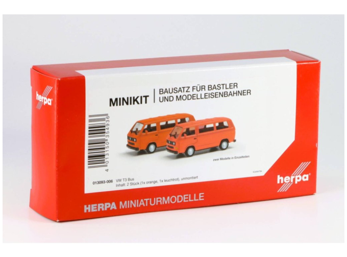 Сборная модель Volkswagen T3 Bus, 2шт