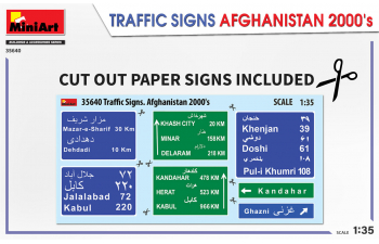 Сборная модель Дорожные знаки. Афганистан 2000-е гг.
