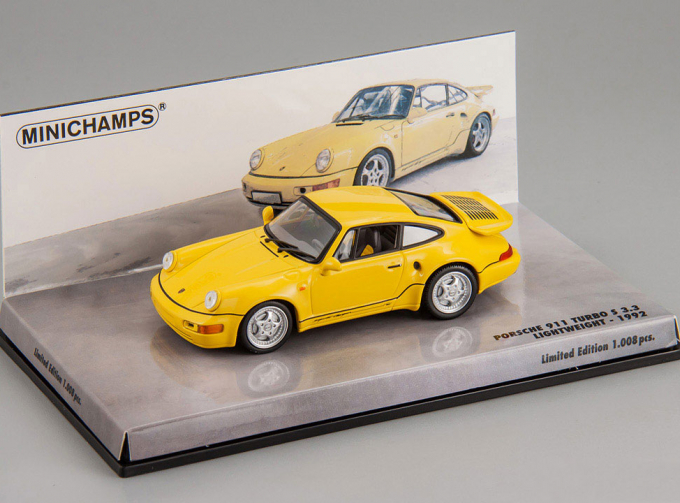 PORSCHE 964 Turbo S 3.3 "Light weight" (1992), yellow