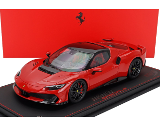 FERRARI 296 Speciale Black Roof (2025) - Con Vetrina - With Showcase, Rosso Corsa - Red Black