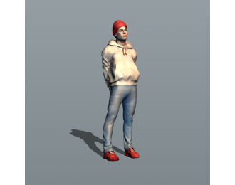 Фигурка Спортсмен в шапке, окрашенная