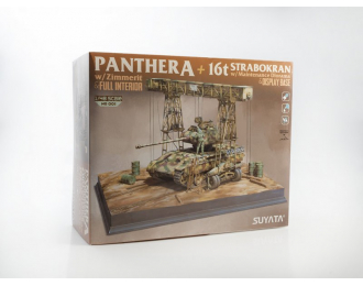 Сборная модель Panther A w/ Zimmerit & Full Interior + 16t Strabokran w/ Maintenance Diorama & Display Base