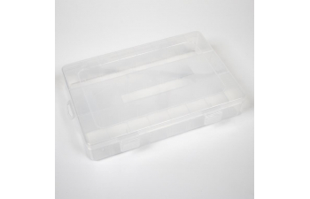 Прозрачный пластиковый ящик (с 24 ячейками) 19х12.5х4см