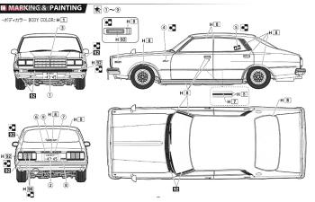 Сборная модель Nissan Laurel Hardtop 2000 4Dr Medalist (C230)