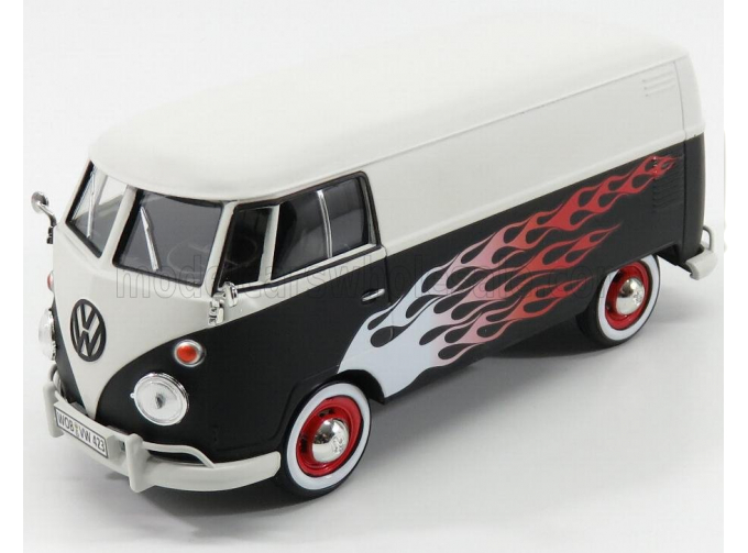 VOLKSWAGEN T1 Type 2 Van Custom Garage (1962), Matt Black White