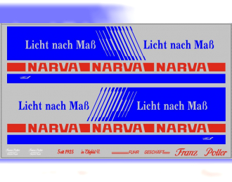 Набор декалей Грузовики и прицепы "Licht nach Mab Narva" (200х120)