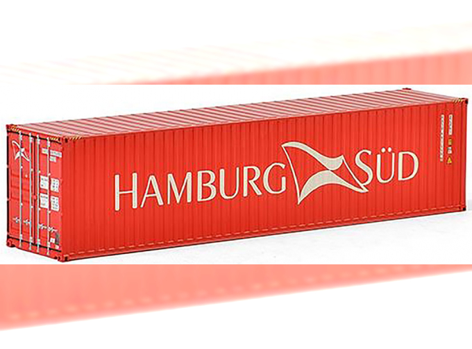 SEECONTAINER 40" Hamburg Sued, red-brown white