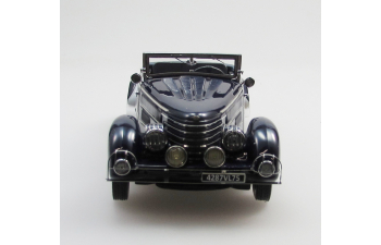 DELAGE D8-85 cabriolet by Chapron top down (1935), black