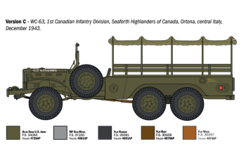 Сборная модель DODGE Wc-62/63 Truck 6x6 Military 3-assi 1945