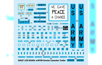 Сборная модель M1001 W/M790 Erector Lanucher Trailer