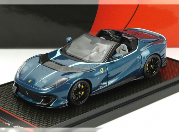 FERRARI 812 Competizione A Spider (2022) - Black Wheels, Blu Capri - Bleu Green Met