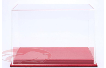 Бокс акриловый Mulhouse с красной кожаной подставкой для шлемов