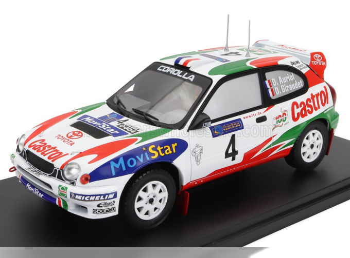 TOYOTA Corolla Wrc Castrol N4 Winner Rally China (1999) Didier Auriol - Denis Giraudet, White Red Green