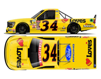 Ford F-150 #34 Layne Riggs *Loveâ€™s*, yellow/red/black 2026